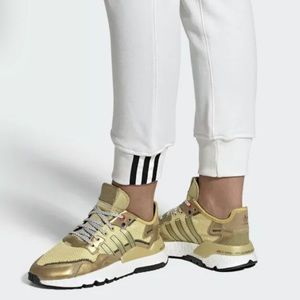Adidas nite jogger EF5427 gold lace up sneakers
